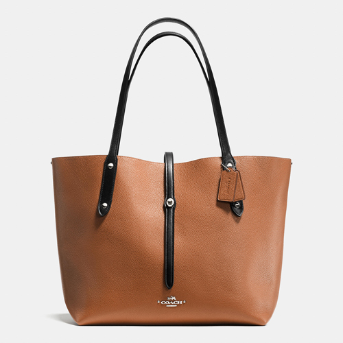 Market Tote In Refined Pebble Leather | Coach Outlet Canada